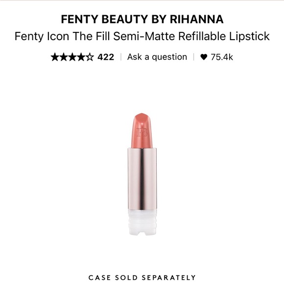 FENTY ICON SEMI MATT LIPSTICK MOTHA LUVA & THE REFILLABLE CASE NWT - Picture 2 of 12